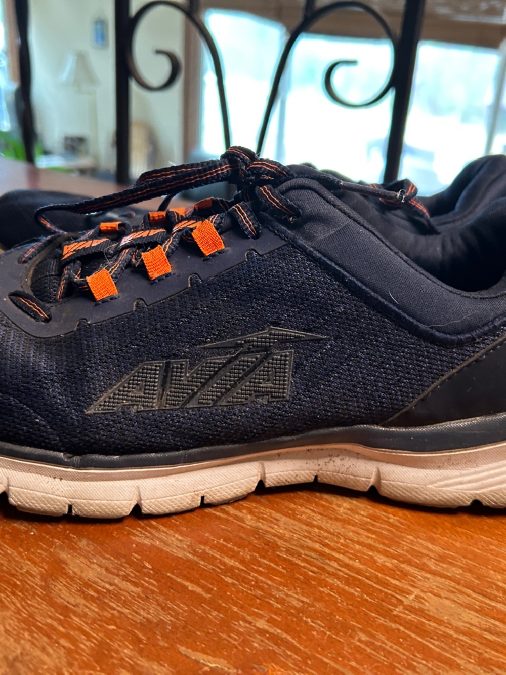 Avia Men's Navy Athletic Sneakers with Orange Accents 13